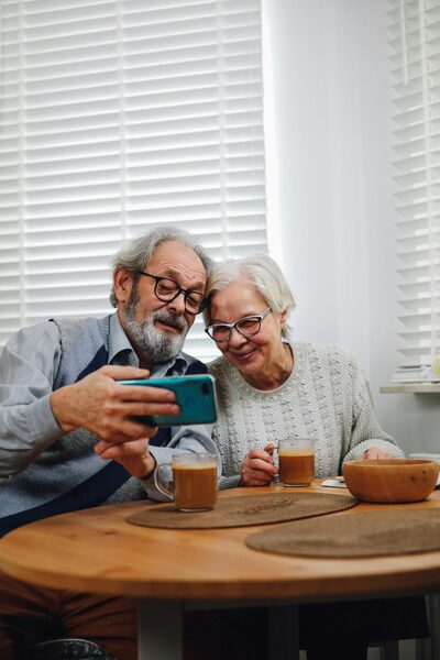Multigenerational family celebrating together